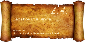 Laczkovits Anna névjegykártya